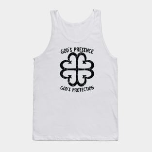 African Adinkra Symbol "God's Protection, God's Presence" Black. Tank Top